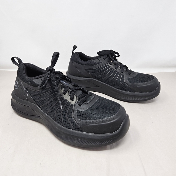 Wolverine Work Sneakers Womens Sz 9M Black Bolt Durashocks Lace Up Carbon Toe - Picture 2 of 12